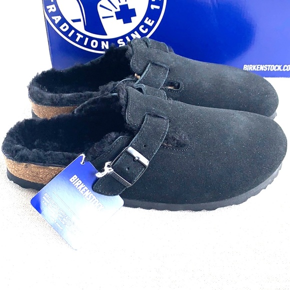 BIRKENSTOCK NEW! Shearling Fur Clog Black 40 - Picture 11 of 12